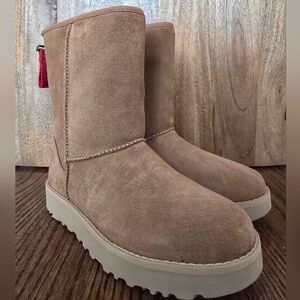 UGG Short Logo Zip Up Shearling 6